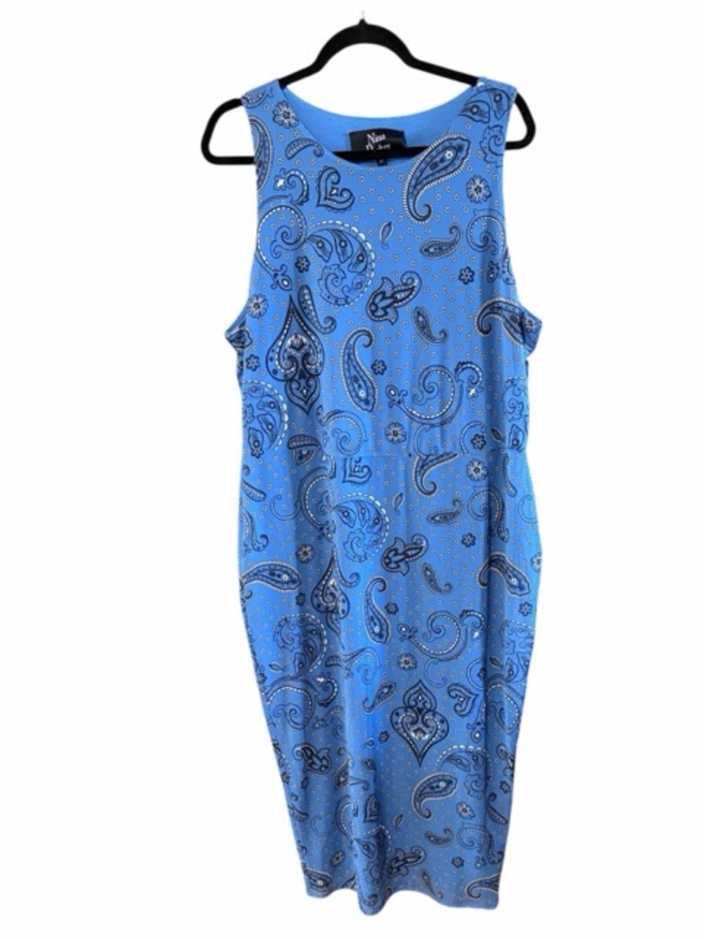 Nina Parker Paisley Printed Mesh Midi Dress NWT - Picture 2 of 6